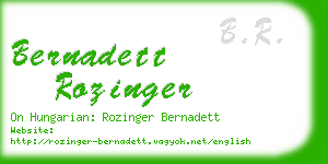 bernadett rozinger business card